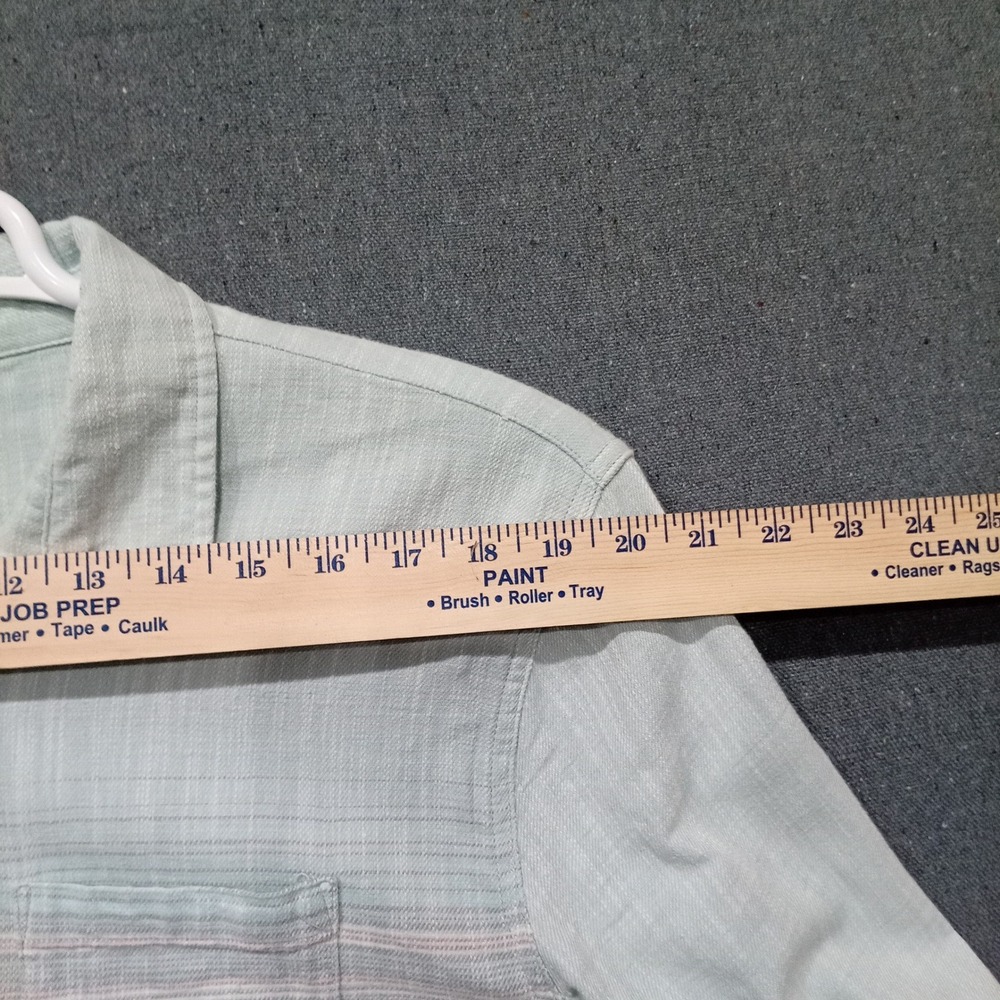 Marine Layer Mens Marge Button Down Shirt Mint Green Striped Cotton Blend 15794 - Picture 7 of 9